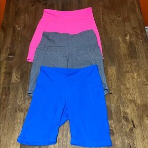 3 pairs Old Navy bike shorts
